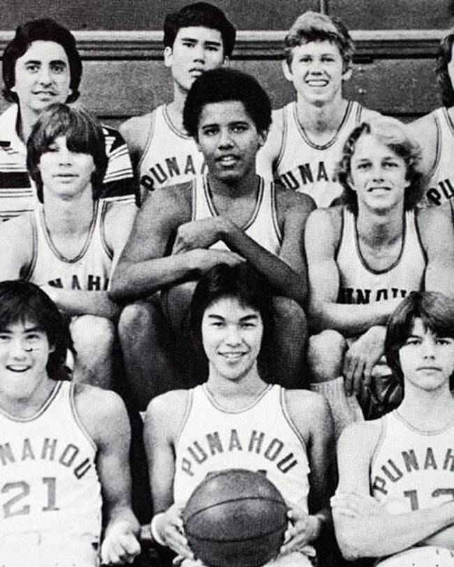 高校のバスケ部時代のバラク・オバマ